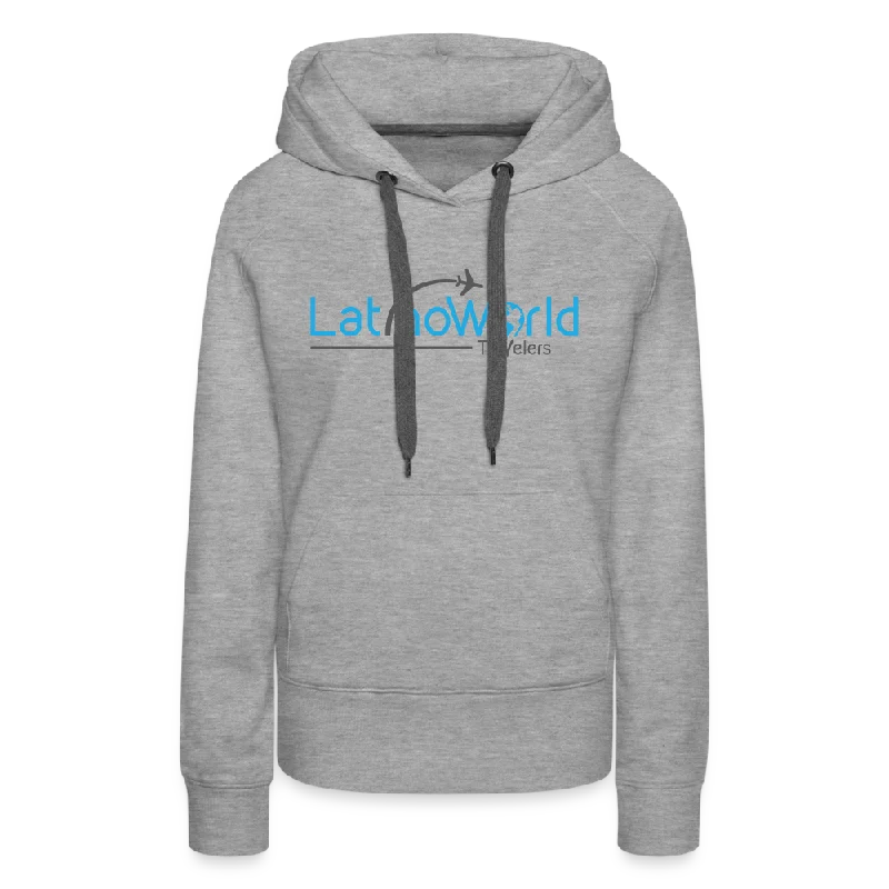 Blue Grey Logo Women’s Premium Hoodie Hoodie with Drop Shoulder Relaxed Streetwear