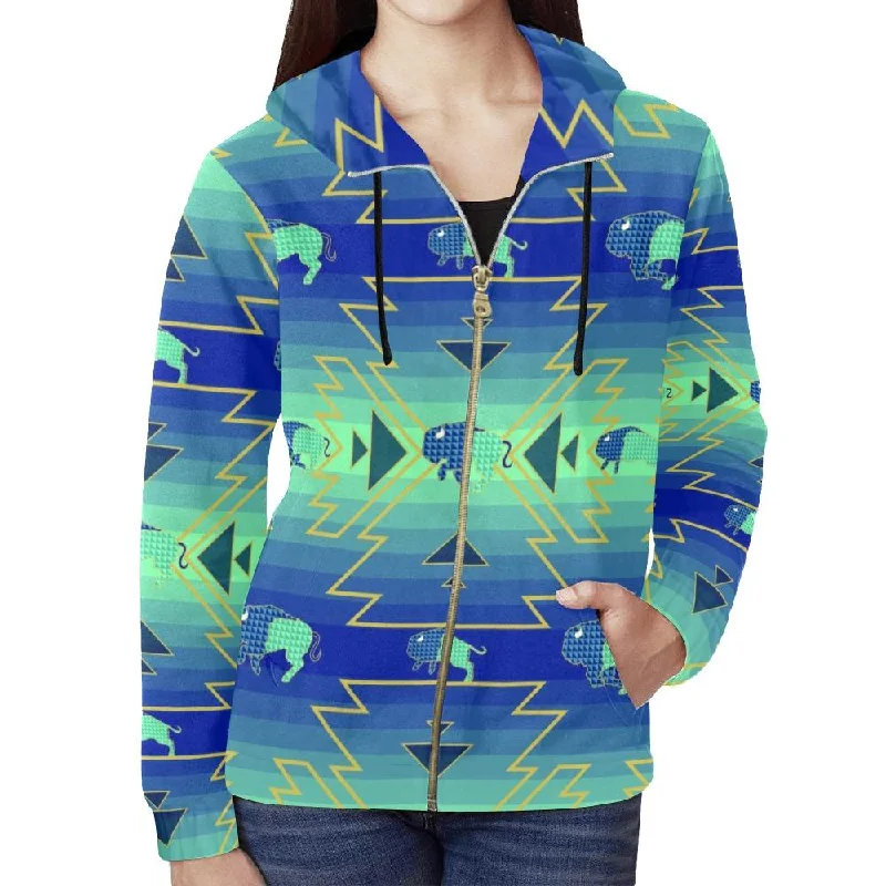 Buffalo Run Full Zip Hoodie for Women Hoodie with Elastic Waist Stretchable Comfortable Buffalo Run Full Zip Hoodie for Women Hoodie with Elastic Waist Stretchable Comfortable