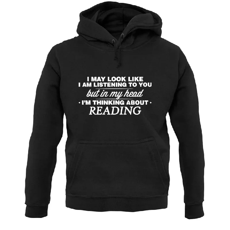 In My Head I'm Reading Unisex Hoodie Hoodie with Cropped Fit Short Trendy
