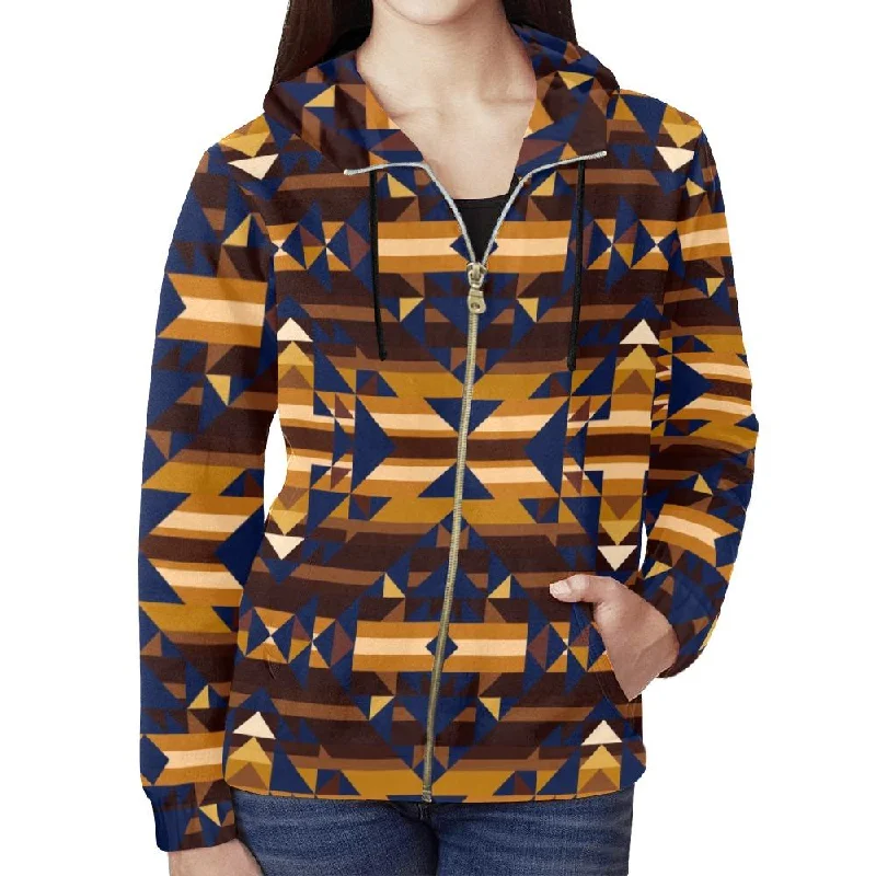 Marron Cloud Full Zip Hoodie for Women Hoodie with V-Neck Classic Versatile