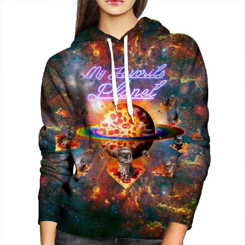 My Favorite Planet Womens Hoodie Hoodie Dress Longline Feminine