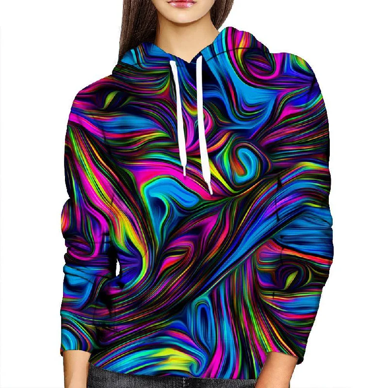 Neon Storm Womens Hoodie Hoodie with Hem Contrast Bold Stylish