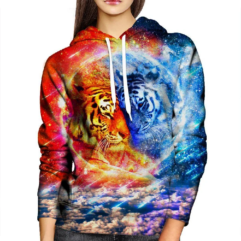 Neutral Tigers Womens Hoodie Hoodie with Hem Drawcord Adjustable Customizable