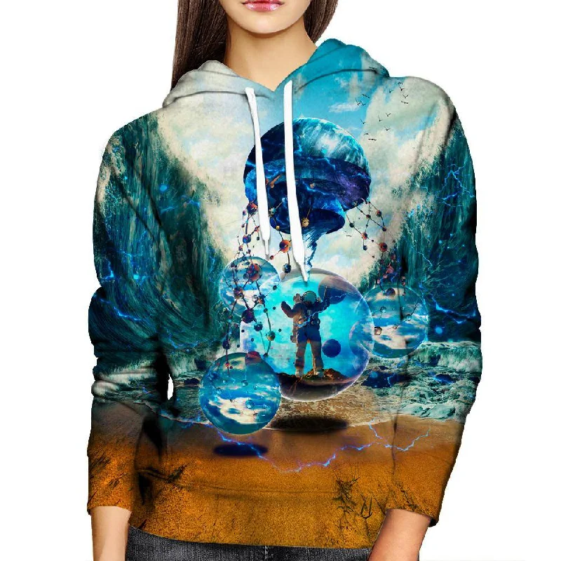 Parting Sea Womens Hoodie Hoodie with Half-Zip Sporty Casual