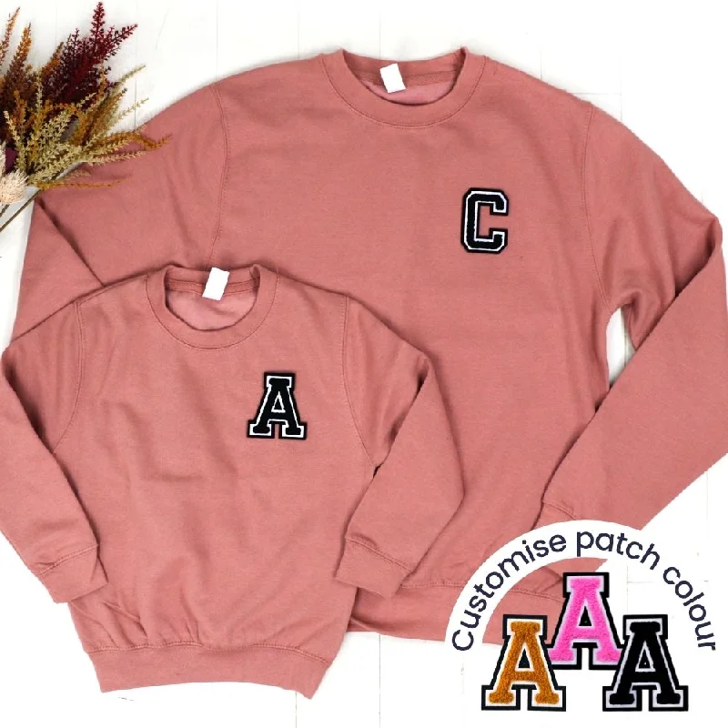 Patch 22 Dusty Pink Matching Initial Sweatshirts Hoodie with Full-Zip Functional Layering Patch 22 Dusty Pink Matching Initial Sweatshirts Hoodie with Full-Zip Functional Layering