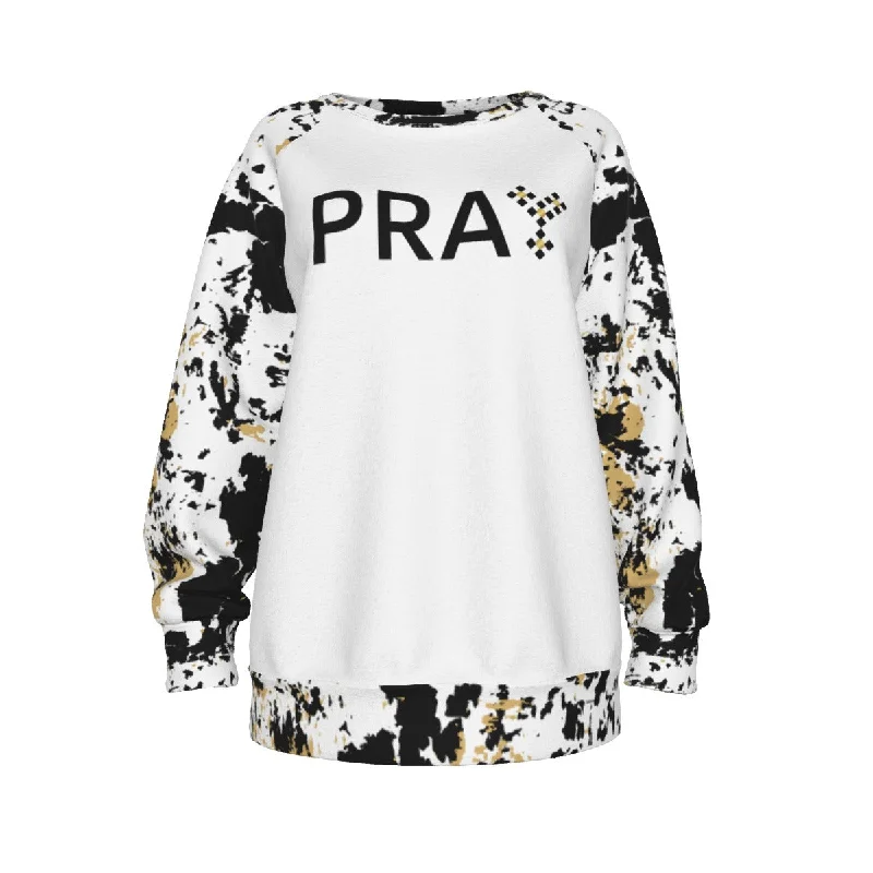 PRAY Without Ceasing Paint Splatter Print Sleeve Sweatshirt Hoodie with Ribbed Hem Stretchable Secure PRAY Without Ceasing Paint Splatter Print Sleeve Sweatshirt Hoodie with Ribbed Hem Stretchable Secure
