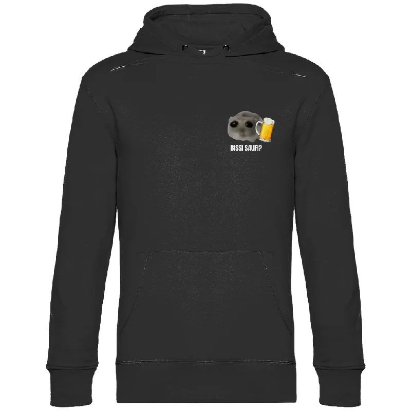 Premium Hoodie "Bissi Saufi?" Hoodie with Belted Waist Structured Tailored