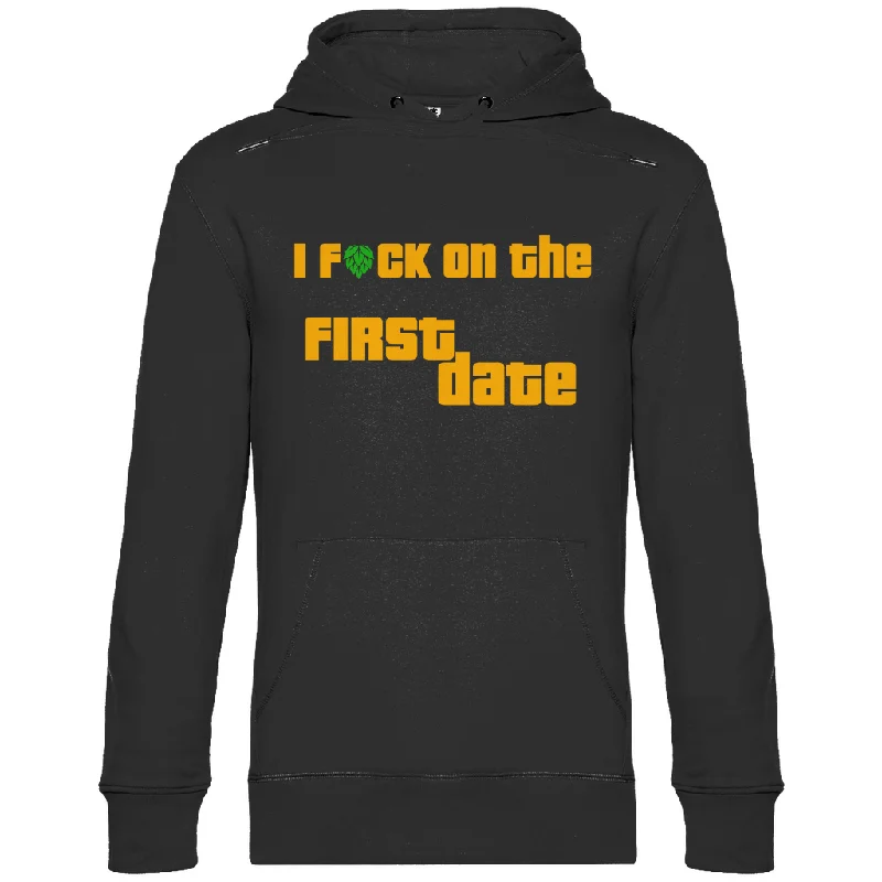 Premium Hoodie "First Date" Hoodie with Back Slit Movement Comfort