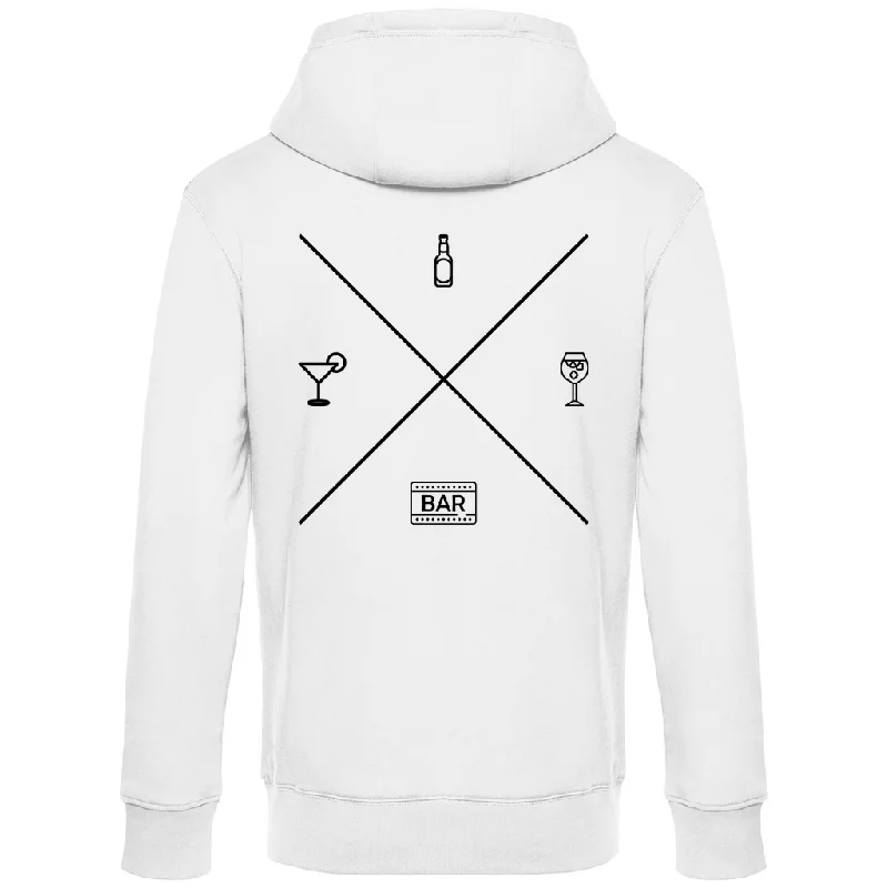 Premium Hoodie "Party Kompass" (Backprint) Hoodie with Drawcord Adjustable Secure