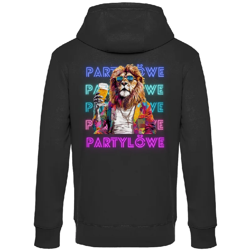 Premium Hoodie "Partylöwe" (Backprint) Hoodie with Oversized Fit Loose Comfortable