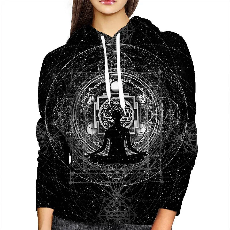 Sacred Sri Yanta Womens Hoodie Hoodie with Reflective Safety Nightwear