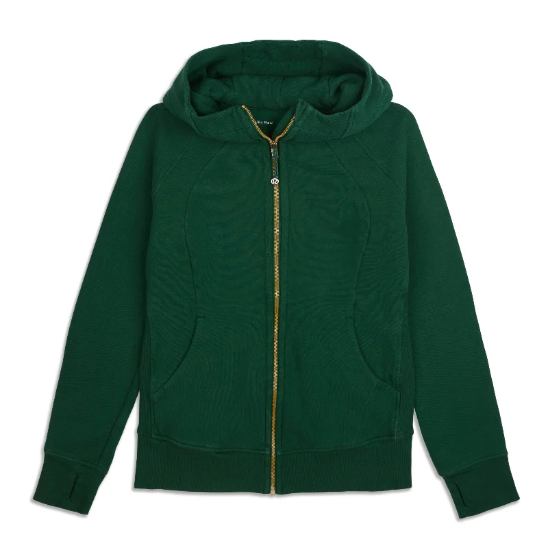 Scuba Full-Zip Hoodie - Resale Hoodie with Puffed Sleeves Voluminous Trendy
