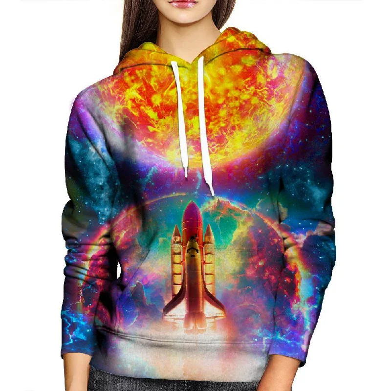 Suicide Mission Womens Hoodie Hoodie with Exposed Zipper Edgy Industrial