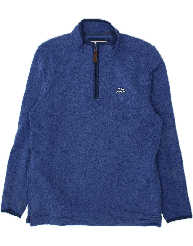 WEIRD FISH Mens Zip Neck Sweatshirt Jumper Large Navy Blue Flecked Hoodie with Stripes Bold Sporty WEIRD FISH Mens Zip Neck Sweatshirt Jumper Large Navy Blue Flecked Hoodie with Stripes Bold Sporty