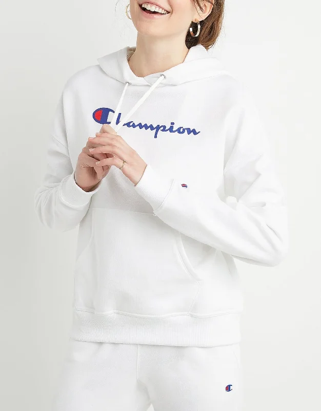 Women's Script Logo Powerblend Hoodie Hoodie with Pocket Utility Practical