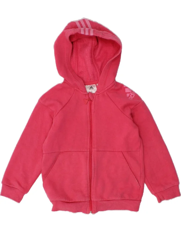 ADIDAS Girls Graphic Zip Hoodie Sweater 2-3 Years Pink Cotton Herringbone Houndstooth Plaid ADIDAS Girls Graphic Zip Hoodie Sweater 2-3 Years Pink Cotton Herringbone Houndstooth Plaid