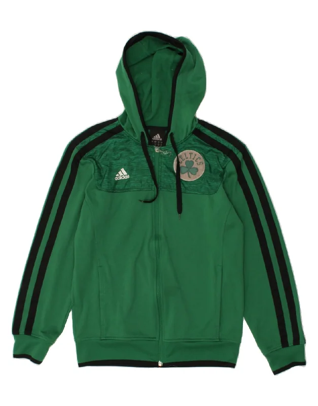 ADIDAS Mens Celtics Zip Hoodie Sweater Small Green Polyester Mesh Sweater Canvas Denim ADIDAS Mens Celtics Zip Hoodie Sweater Small Green Polyester Mesh Sweater Canvas Denim