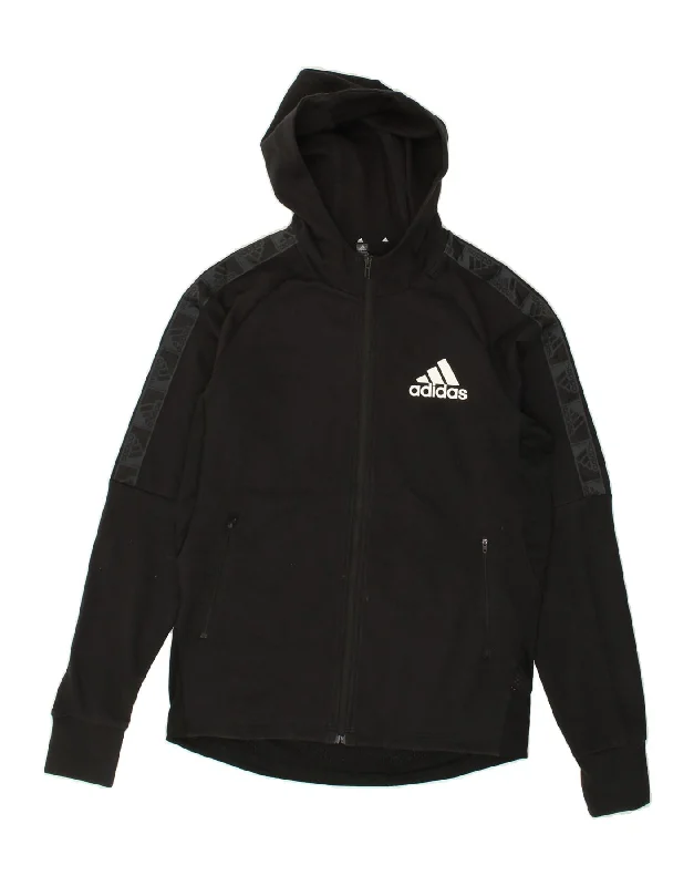 ADIDAS Mens Graphic Zip Hoodie Sweater Medium Black Cotton Anti-Pilling Anti-Shrink Durable ADIDAS Mens Graphic Zip Hoodie Sweater Medium Black Cotton Anti-Pilling Anti-Shrink Durable