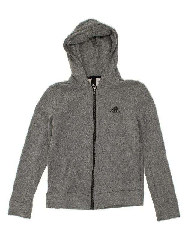 ADIDAS Womens Graphic Zip Hoodie Sweater UK 4/6 XS Grey Cotton Tailored Straight A-Line ADIDAS Womens Graphic Zip Hoodie Sweater UK 4/6 XS Grey Cotton Tailored Straight A-Line