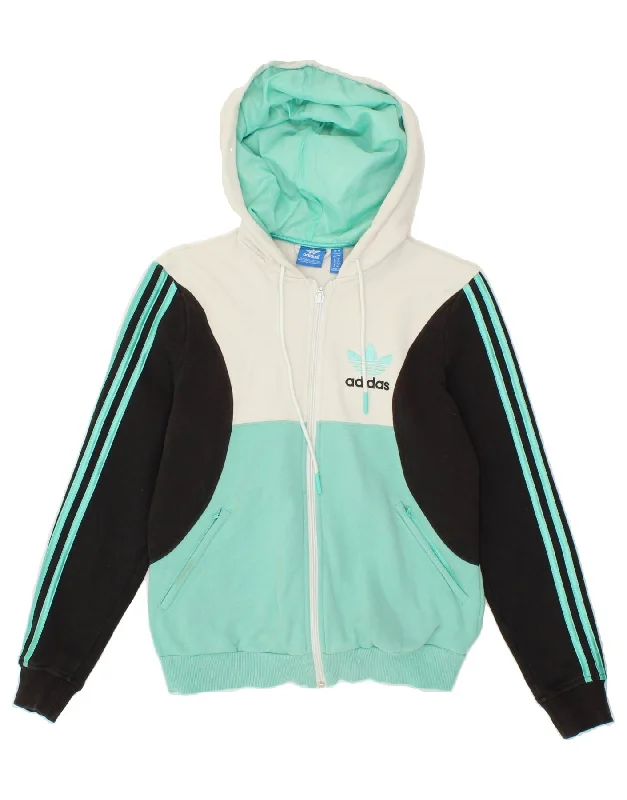 ADIDAS Womens Zip Hoodie Sweater UK 12 Medium Multicoloured Colourblock Faux Fur Fabric Real Fur Fabric Shearling Fabric ADIDAS Womens Zip Hoodie Sweater UK 12 Medium Multicoloured Colourblock Faux Fur Fabric Real Fur Fabric Shearling Fabric