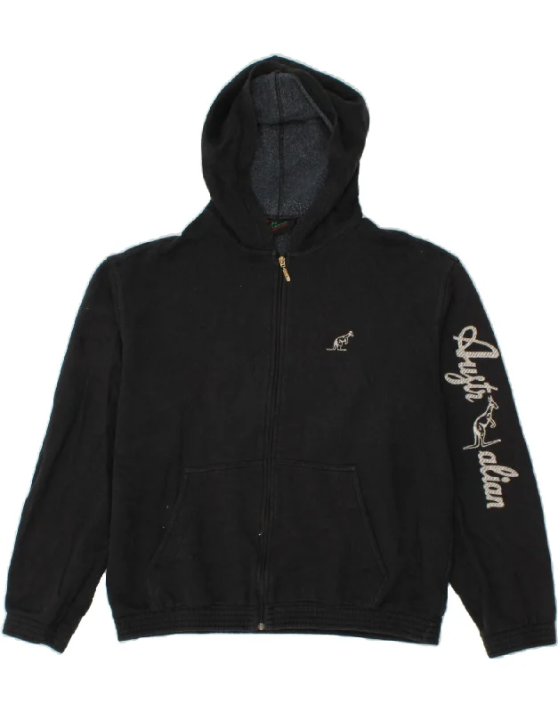 AUSTRALIAN L'ALPINA Mens Graphic Zip Hoodie Sweater IT 54 XL Black Cotton Lightweight Heavyweight Midweight AUSTRALIAN L'ALPINA Mens Graphic Zip Hoodie Sweater IT 54 XL Black Cotton Lightweight Heavyweight Midweight