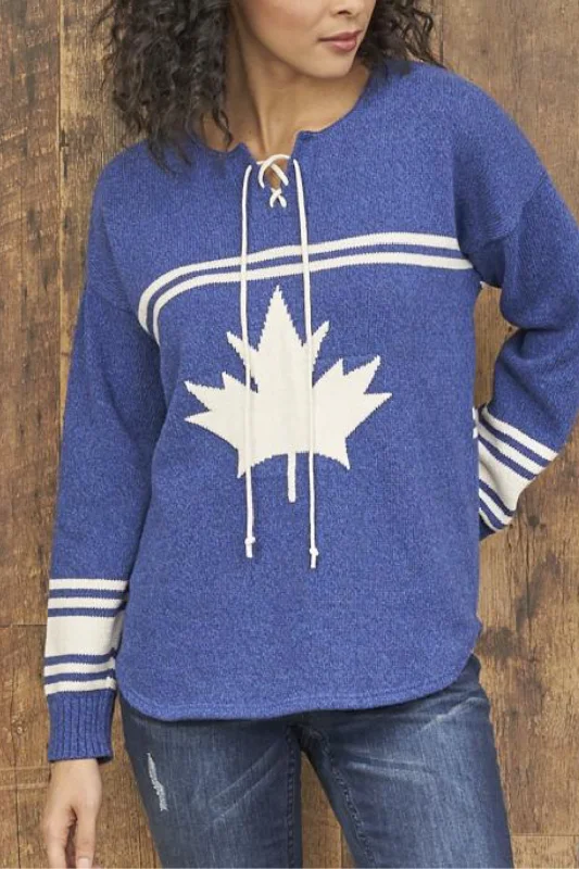 Canada Hockey Sweater Cashmere Blend Cotton Blend Poly Blend