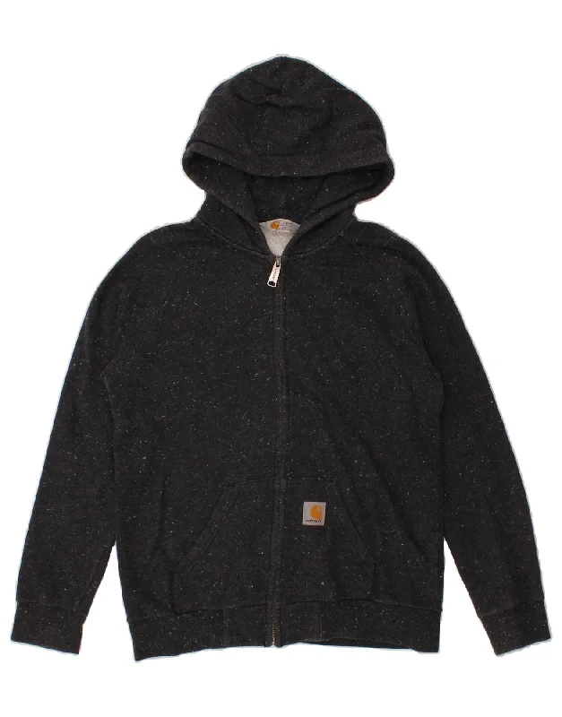 CARHARTT Womens Zip Hoodie Sweater UK 10 Small Grey Flecked Cotton Sequined Glittery Shiny CARHARTT Womens Zip Hoodie Sweater UK 10 Small Grey Flecked Cotton Sequined Glittery Shiny