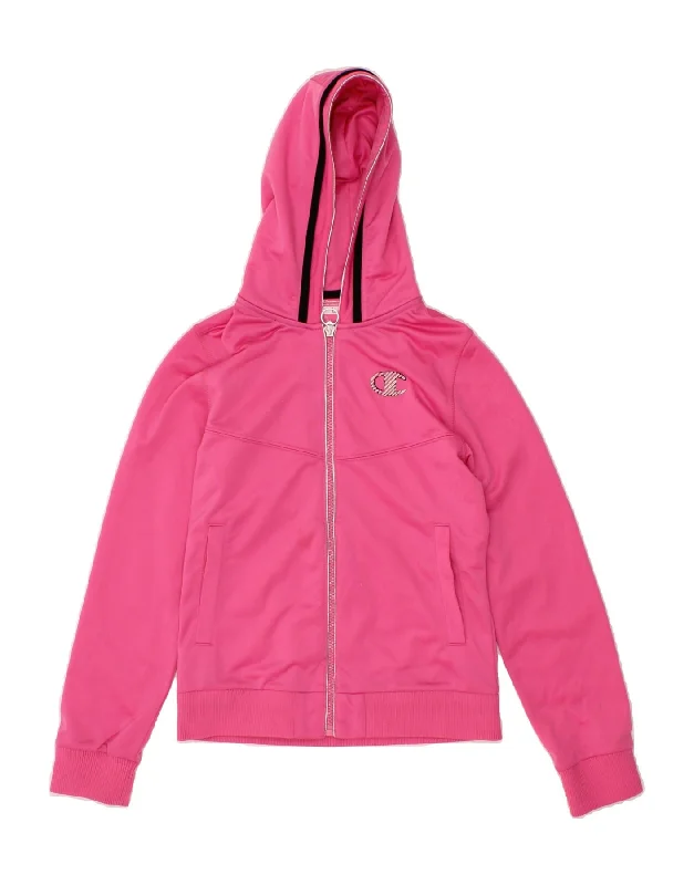 CHAMPION Girls Zip Hoodie Sweater 11-12 Years Large Pink Polyester Layered Multi-layer Single Layer CHAMPION Girls Zip Hoodie Sweater 11-12 Years Large Pink Polyester Layered Multi-layer Single Layer