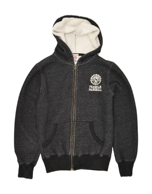 FRANKLIN & MARSHALL Mens Sherpa Zip Hoodie Sweater Medium Grey Cotton Wool Fabric Cashmere Fabric Tweed Fabric FRANKLIN & MARSHALL Mens Sherpa Zip Hoodie Sweater Medium Grey Cotton Wool Fabric Cashmere Fabric Tweed Fabric