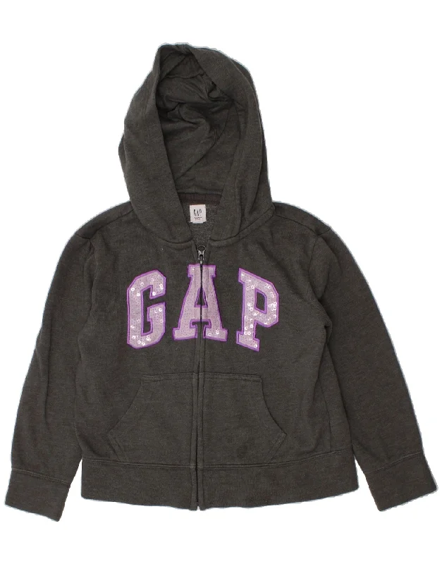GAP Girls Graphic Zip Hoodie Sweater 6-7 Years Small Grey Cotton Casual Formal Business GAP Girls Graphic Zip Hoodie Sweater 6-7 Years Small Grey Cotton Casual Formal Business