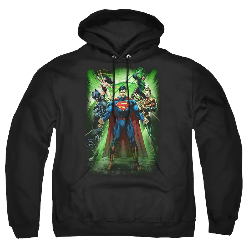 Justice League Power Burst Pullover Hoodie Bell Sleeve Stylish