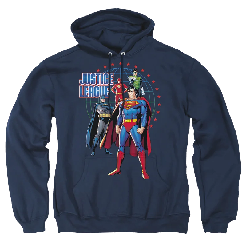 Justice League Protectors Pullover Hoodie Asymmetrical Hem Sweater