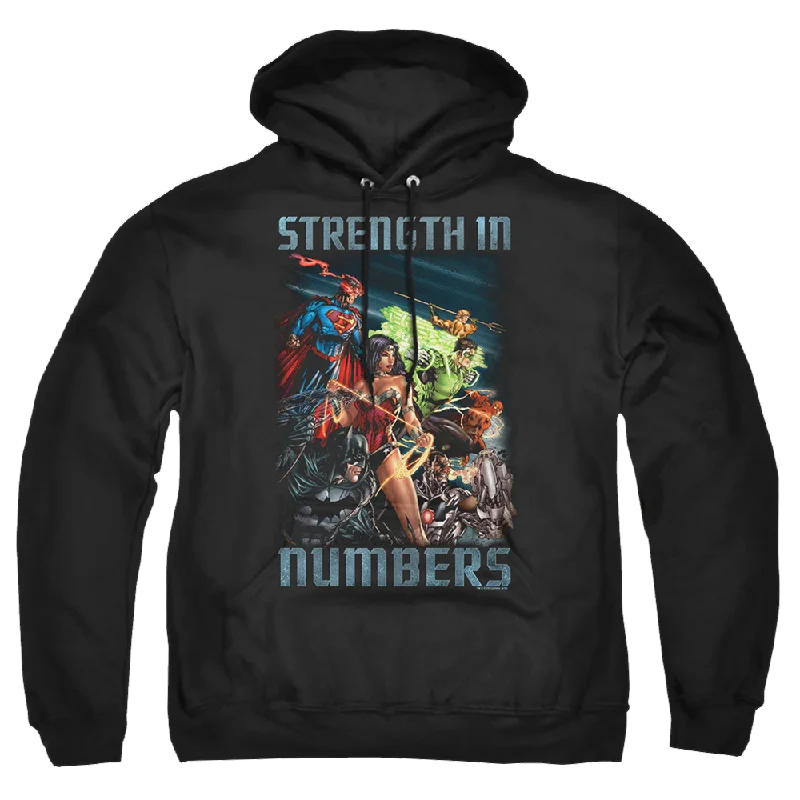Justice League Strength In Number Pullover Hoodie Button Front Sweater