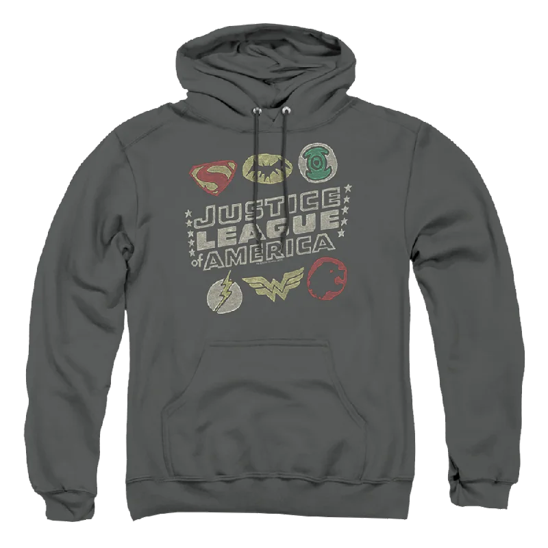 Justice League Symbols Pullover Hoodie High Neck Pullover