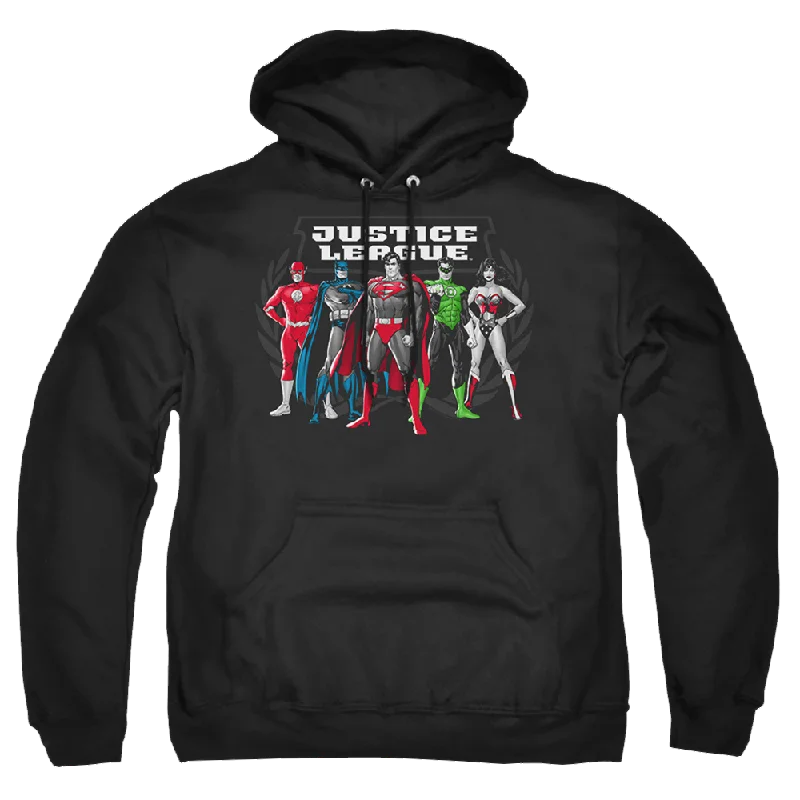 Justice League The Big Five Pullover Hoodie Ribbed Crew Neck