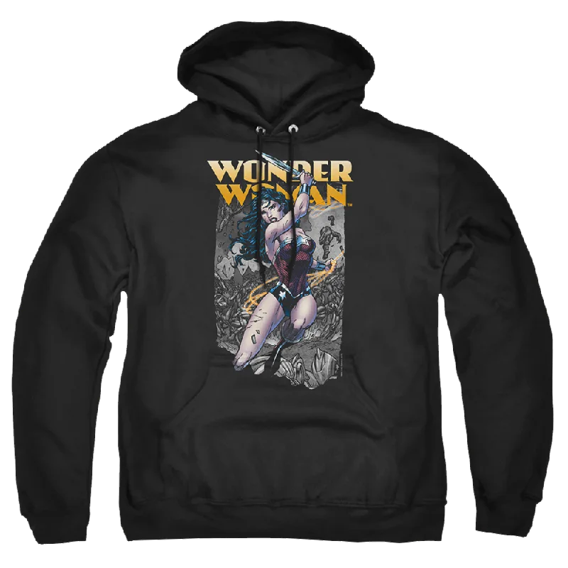 Justice League Wonder Slice Pullover Hoodie Ruffle Neck Pullover