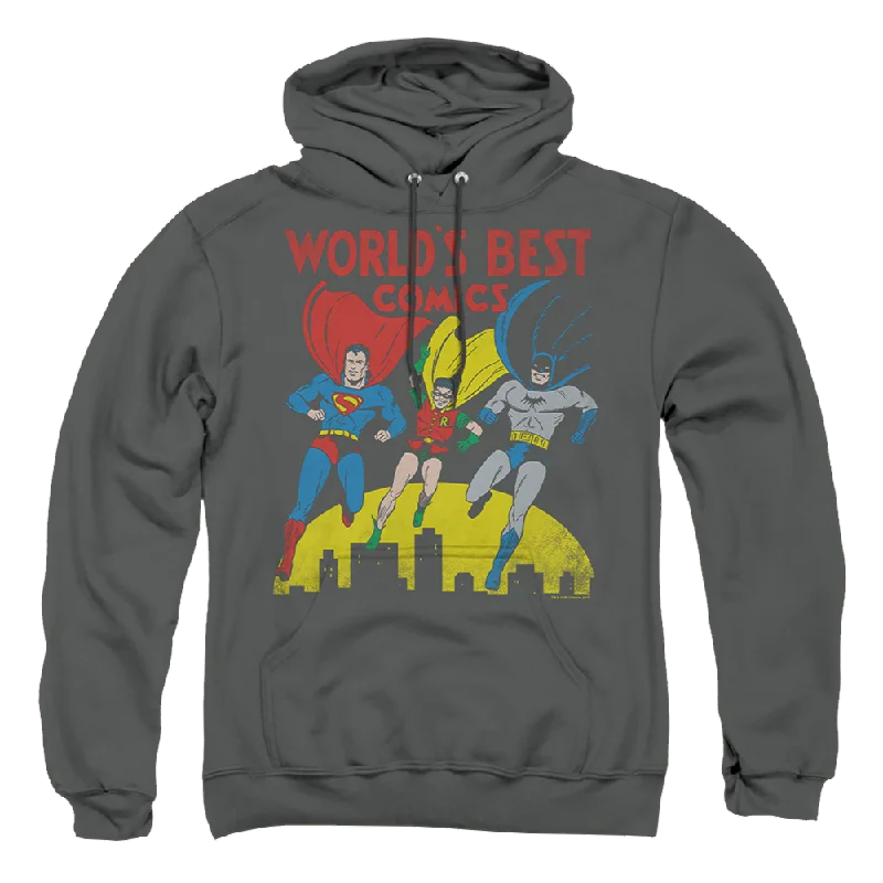 Justice League World's Best Pullover Hoodie Port Neck Pullover