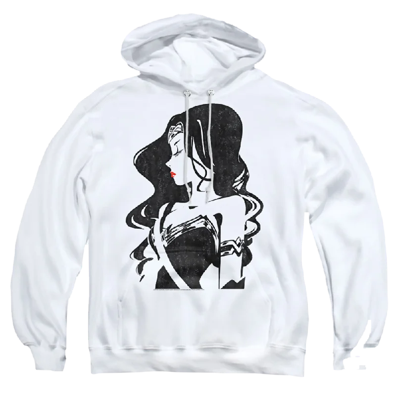 Justice League Profile Pullover Hoodie Open Neck Pullover