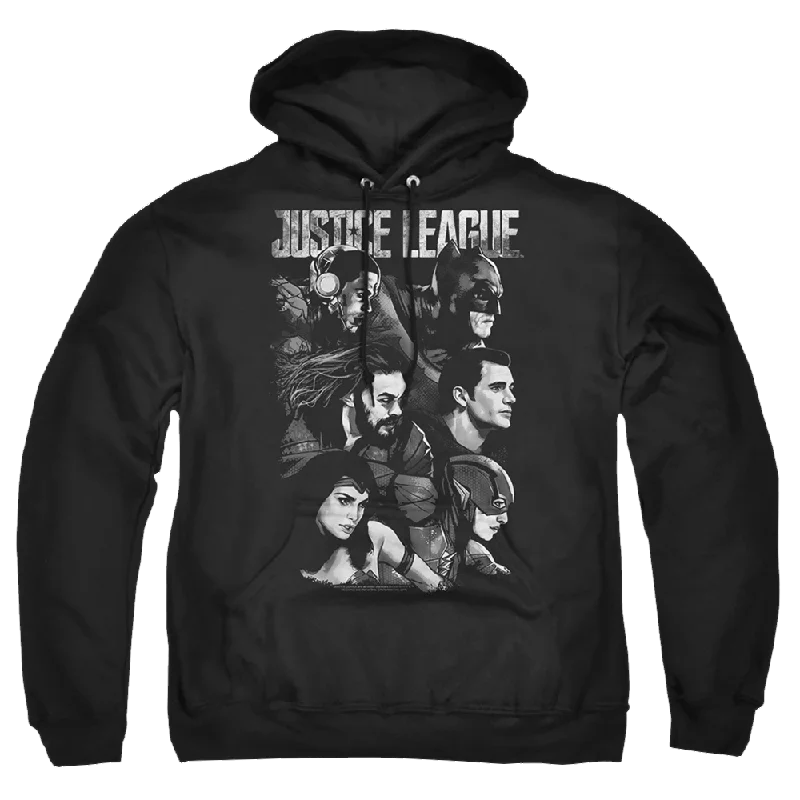 Justice League Pushing Forward Pullover Hoodie One Shoulder Top