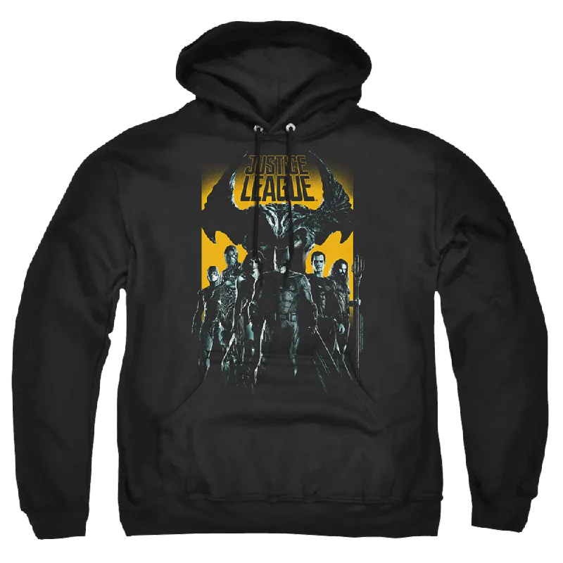 Justice League Stand Up To Evil Pullover Hoodie Keyhole Neck Pullover