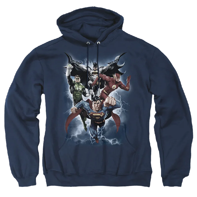 Justice League The Coming Storm Pullover Hoodie Deep Neck Pullover