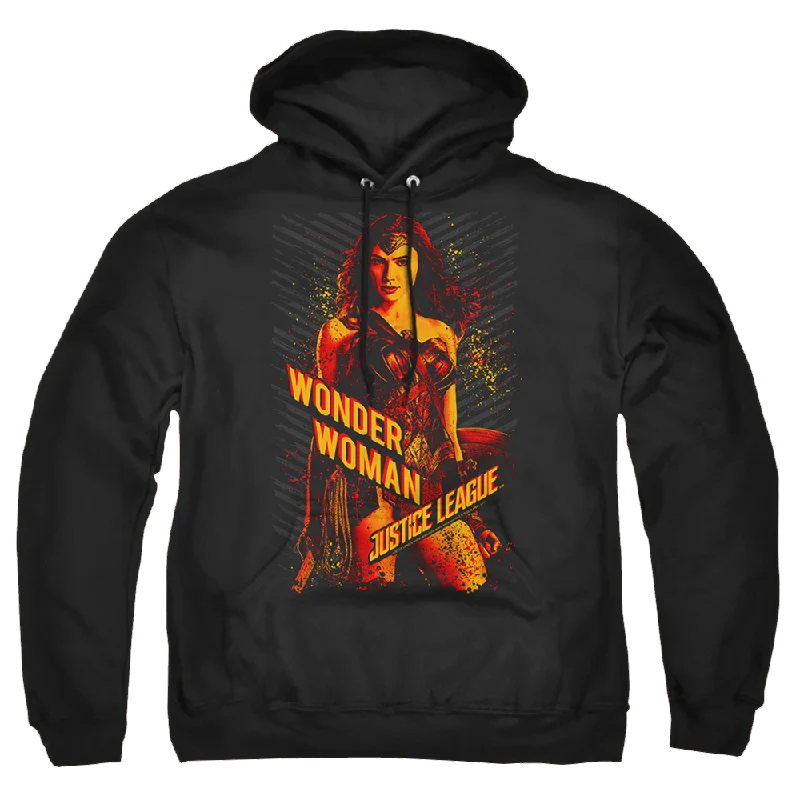 Justice League Wonder Woman Pullover Hoodie Bateau Neck Pullover
