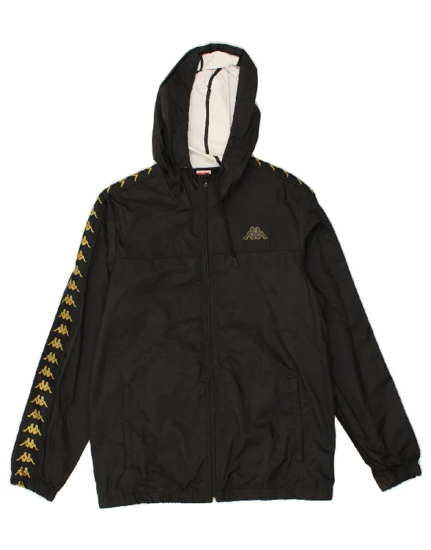 KAPPA Mens Graphic Zip Hoodie Sweater Medium Black Polyester Sweater Knitwear Pullover KAPPA Mens Graphic Zip Hoodie Sweater Medium Black Polyester Sweater Knitwear Pullover