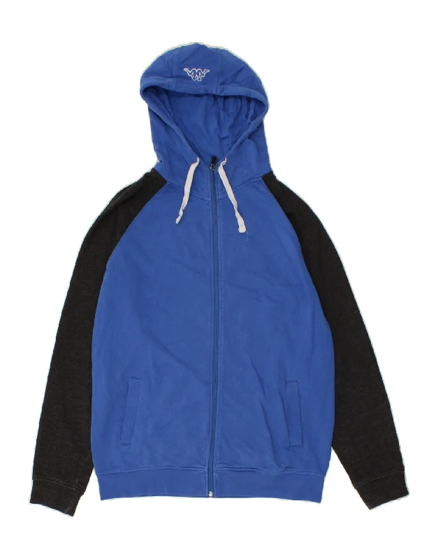 KAPPA Mens Zip Hoodie Sweater Large Navy Blue Colourblock Cotton Turtle Neck Boat Neck Asymmetrical Neck KAPPA Mens Zip Hoodie Sweater Large Navy Blue Colourblock Cotton Turtle Neck Boat Neck Asymmetrical Neck