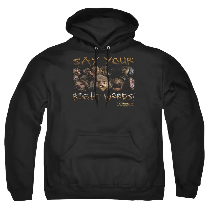 Labyrinth Say Your Right Words Pullover Hoodie Short Sleeve Top