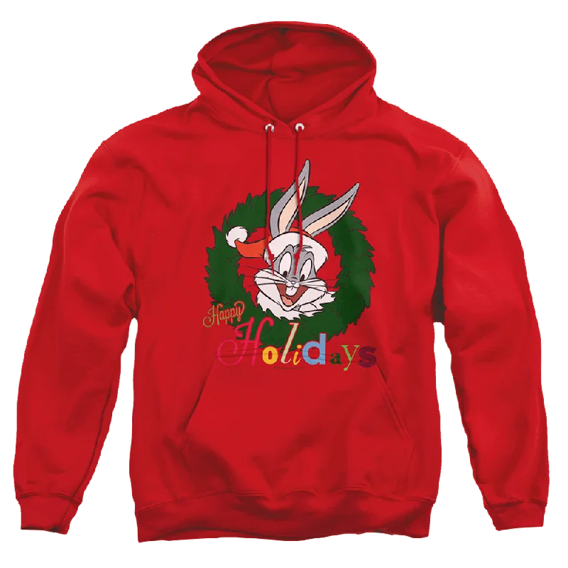 Looney Tunes Holiday Bunny Pullover Hoodie Long Bell Sleeve
