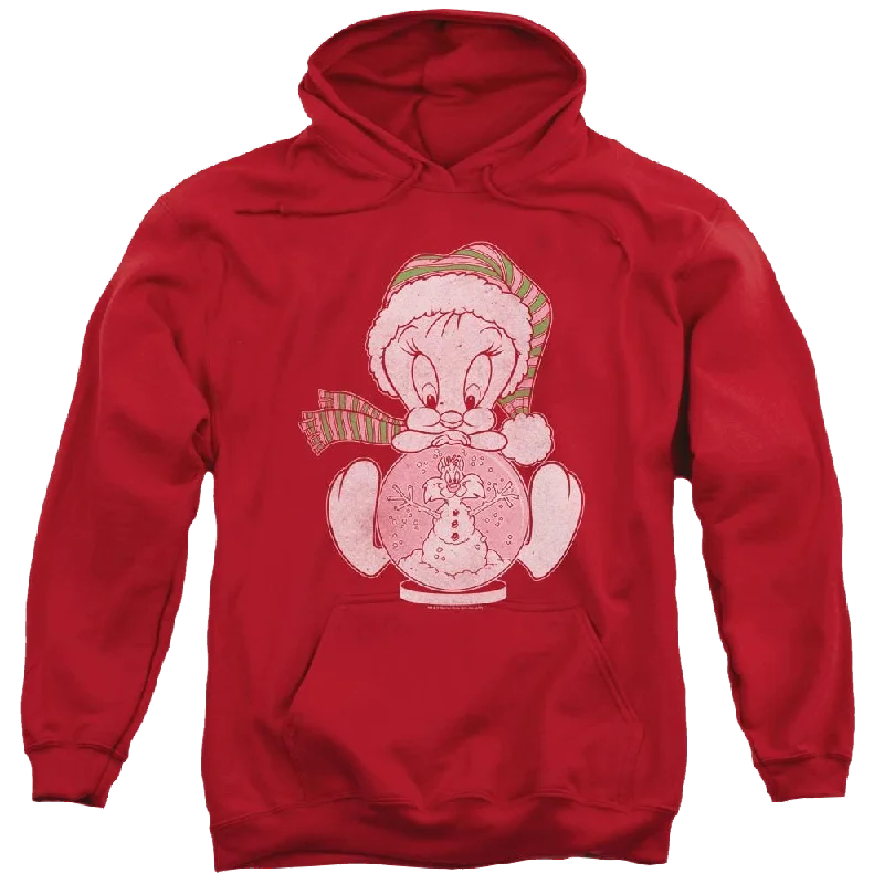 Looney Tunes Tweey Globe Pullover Hoodie Cold Shoulder Design