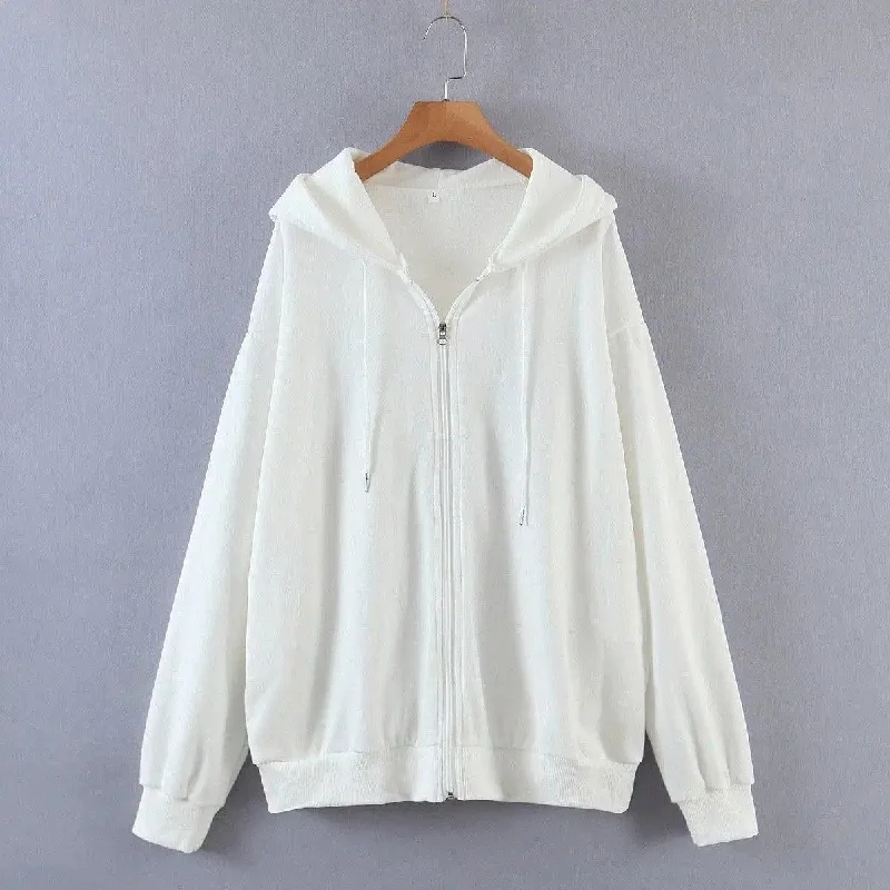 New Hooded Loose Women's Sweater Sweater Mesh Sweater Canvas Denim