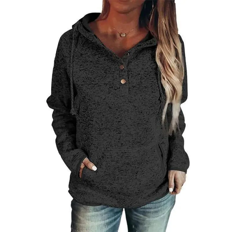 Pure Color Hooded Sweater Machine Wash Dry Clean Hand Wash