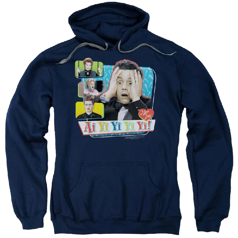 I Love Lucy Ai Yi Yi Yi Yi Pullover Hoodie Ribbed Crew Neck